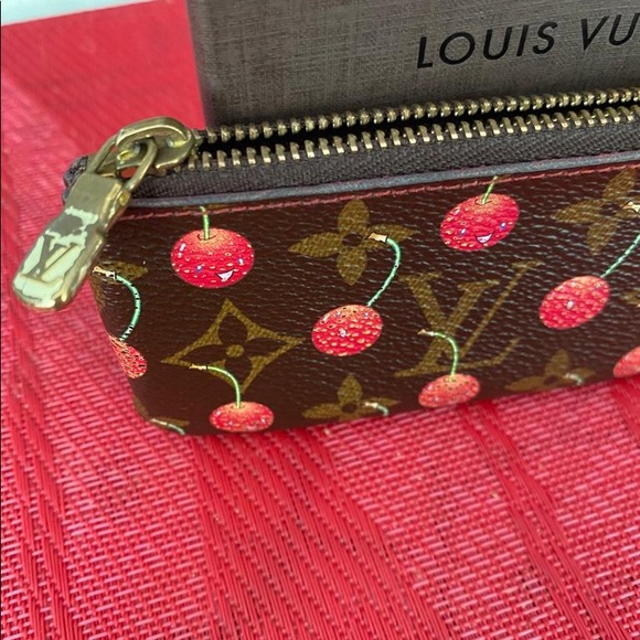 Authentic Louis Vuitton Monogram Cherry Pochette Coin Purse - Picture 3 of 15